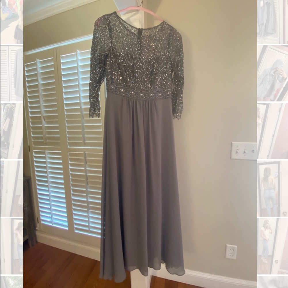 Chiffon Evening Gown with Beaded Bodice